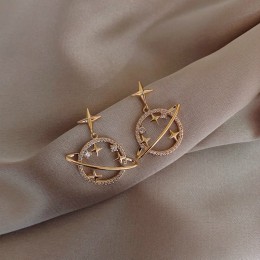 Modny kryształ gwiazda kobiety zwisają kolczyki słodkie proste uniwersalny kolczyki czeski moda kolczyki dla kobiet oświadczenie