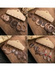 Wiele etniczne Boho Rose Golden wiszące kolczyki dla kobiet wiszące kolczyki zestaw kobiet moda 2019 biżuteria akcesoria