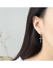Flyleaf 925 srebro krzyż Dangle kolczyki dla kobiet 2018 nowy Trend Lady Moda biżuteria Pendientes Mujer Moda