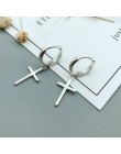 Flyleaf 925 srebro krzyż Dangle kolczyki dla kobiet 2018 nowy Trend Lady Moda biżuteria Pendientes Mujer Moda