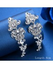 Mecresh srebrny kolor kryształu spadek kolczyki ślubne dla kobiet koreański moda Rhinestone Bridal długie kolczyki biżuteria 201