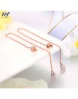 Nowa unikalna linia spadek długie kolczyki dla kobiet różowe złoto kolor 2 carat AAA + Cubic cyrkon kryształ biżuteria HotSale E