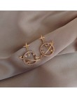 Modny kryształ gwiazda kobiety zwisają kolczyki słodkie proste uniwersalny kolczyki czeski moda kolczyki dla kobiet oświadczenie