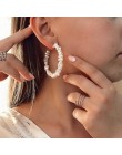 Elegancka perła kolczyki dla kobiet złoto geometryczne długie Tassel dynda kolczyki 2019 romantyczny Wedding Party biżuteria pre