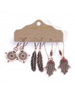 Wiele etniczne Boho Rose Golden wiszące kolczyki dla kobiet wiszące kolczyki zestaw kobiet moda 2019 biżuteria akcesoria