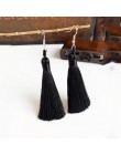 Ręcznie robiony pompon kolczyki 2019 modny czeski pomarańczowy 25 kolorów długie Dangles kolczyki vintage z chwostem dla kobiet 