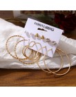 2019 Vintage Pearl Twist Big Circle zestaw kolczyków dla kobiet moda geometryczna imitacja kryształowe kolczyki z perłami biżute
