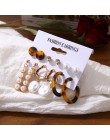 2019 Vintage Pearl Twist Big Circle zestaw kolczyków dla kobiet moda geometryczna imitacja kryształowe kolczyki z perłami biżute