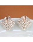 Nowa biżuteria kryształ Rhinestone perła kolczyk na wtyk kolczyki dla kobiet w stylu Vintage kolczyki prezenty dla kobiet Lady d