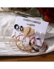 2019 Vintage Pearl Twist Big Circle zestaw kolczyków dla kobiet moda geometryczna imitacja kryształowe kolczyki z perłami biżute