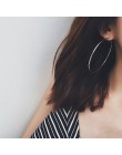 4 rozmiar kobiety złoty kolor srebrny Metal duże koło gładkie duże duże okrągłe kolczyki w kształcie obręczy dla kobiet Sexy biż
