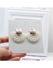 2019 nowy projekt moda biżuteria eleganckie ręcznie tkane kolczyki w kształcie wachlarza wedding party kolczyki dla dziewczyn pr