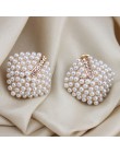 Nowa biżuteria kryształ Rhinestone perła kolczyk na wtyk kolczyki dla kobiet w stylu Vintage kolczyki prezenty dla kobiet Lady d