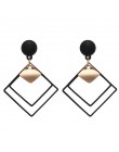 Vintage komunikat spadek kolczyki dla kobiet 2019 nowych moda w stylu bohema Jewlery koreański Metal geometryczny złoty huśtawka