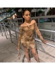 Simenual seksowny gorący nadruk węża pasujący zestaw damski Off Shoulder Fashion 2019 dwuczęściowe stroje z długim rękawem body 