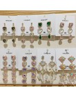MENGJIQIAO nowy koreański błyszczące serce kryształowe kolczyki dla kobiet moda obudowa Rhinestone Boucle D'oreille Party Jewele