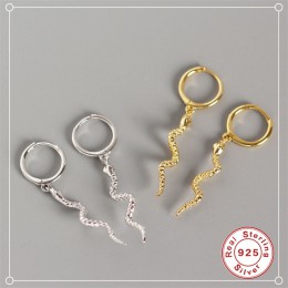 ROXI Fashion długi serpentyn Snake Tassel stadniny kolczyki dla kobiet Punk Style kolczyki ze zwierzętami 100% 925 srebro kolczy