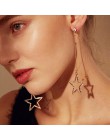 RscvonM przyloty Hot moda Brincos Bijoux Pentagram gwiazda z metalu łańcuch długie modne kolczyki z frędzlem dla Wome biżuteria