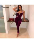 Simenual aksamitna Sexy V Neck kobiety pasujący zestaw moda 2019 bez rękawów Athleisure dwuczęściowe stroje gorące body i spodni
