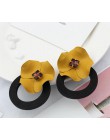 Vintage komunikat spadek kolczyki dla kobiet 2019 nowych moda w stylu bohema Jewlery koreański Metal geometryczny złoty huśtawka