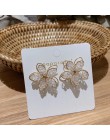 MENGJIQIAO koreański New Arrival słodki kryształ wakacje kolczyki sztyfty z kwiatem dla kobiet moda elegancki Oorbellen Bijoux P