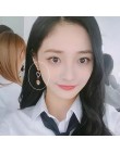 MENGJIQIAO nowy koreański błyszczące serce kryształowe kolczyki dla kobiet moda obudowa Rhinestone Boucle D'oreille Party Jewele