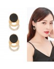 Vintage komunikat spadek kolczyki dla kobiet 2019 nowych moda w stylu bohema Jewlery koreański Metal geometryczny złoty huśtawka