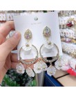 MENGJIQIAO nowy koreański błyszczące serce kryształowe kolczyki dla kobiet moda obudowa Rhinestone Boucle D'oreille Party Jewele