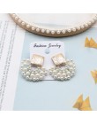 2019 nowy projekt moda biżuteria eleganckie ręcznie tkane kolczyki w kształcie wachlarza wedding party kolczyki dla dziewczyn pr