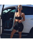 BOOFEENAA Sexy krótki dwuczęściowy zestaw krótkie bluzki i spodenki dla motocyklisty szary czarny Bodycon pasujące zestawy letni