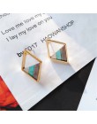Kolczyki dziewczyna unikatowe dla kobiet kolczyki duża stylowa prosta kolczyki moda Hollow out nieregularna geometria kolor pros