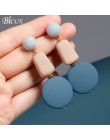 BICUX New Fashion Wood dynda spadek koreańskie kolczyki dla kobiet geometryczny niebieski akrylowy kolczyk 2019 bohema weselne B