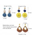 BICUX New Fashion Wood dynda spadek koreańskie kolczyki dla kobiet geometryczny niebieski akrylowy kolczyk 2019 bohema weselne B