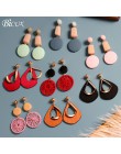BICUX New Fashion Wood dynda spadek koreańskie kolczyki dla kobiet geometryczny niebieski akrylowy kolczyk 2019 bohema weselne B