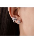 Anenjery 925 srebro motyl gwiazda kwiat CZ cyrkon stadniny kolczyki pendientes oorbellen boucle d'oreille prezent S-E329