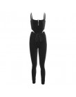 Simenual aksamitna Sexy V Neck kobiety pasujący zestaw moda 2019 bez rękawów Athleisure dwuczęściowe stroje gorące body i spodni
