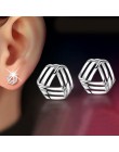 925 Sterling Triangle Twisted stadniny kolczyki biżuteria dla kobiet brincos S-E147