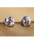 925 Sterling Triangle Twisted stadniny kolczyki biżuteria dla kobiet brincos S-E147