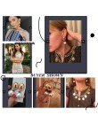RscvonM ZA Vintage imitacja perły kreatywne kolczyki kobiety wesele wiszące kolczyki Maxi biżuteria miłość prezent na boże narod