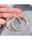 New Arrival metalowa hiperbola okrągłe kobiety Dangle kolczyki moda kobieta koreański proste kolczyki biżuteria koło