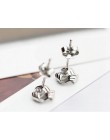 925 Sterling Triangle Twisted stadniny kolczyki biżuteria dla kobiet brincos S-E147