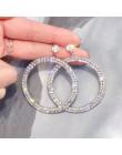 New Arrival metalowa hiperbola okrągłe kobiety Dangle kolczyki moda kobieta koreański proste kolczyki biżuteria koło