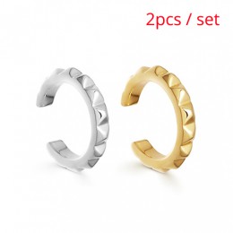 Punk złoty Metal Ear Cuff klips do chrząstki ucha dla kobiet nie przebili C kształt geometryczny mały Earcuff Ear Wrap Earcuff k