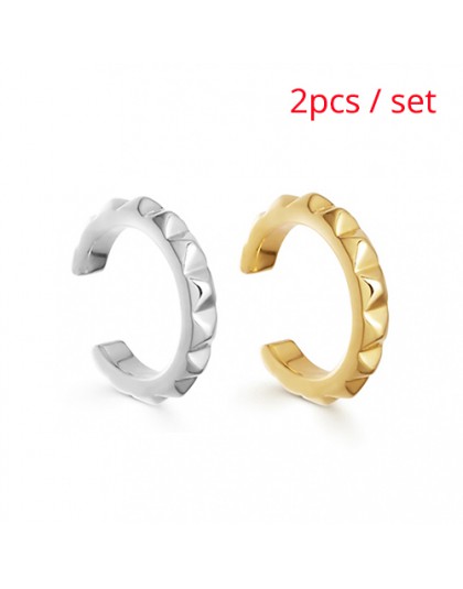 Punk złoty Metal Ear Cuff klips do chrząstki ucha dla kobiet nie przebili C kształt geometryczny mały Earcuff Ear Wrap Earcuff k