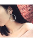 New Arrival metalowa hiperbola okrągłe kobiety Dangle kolczyki moda kobieta koreański proste kolczyki biżuteria koło
