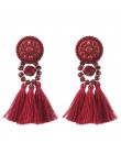 Długie wypadania dynda frędzle kolczyki w stylu Vintage kobiety Tassel kolczyki 9 kolorów Boho oświadczenie marka biżuteria kobi