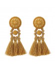 Długie wypadania dynda frędzle kolczyki w stylu Vintage kobiety Tassel kolczyki 9 kolorów Boho oświadczenie marka biżuteria kobi