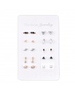 Vintage geometryczny zestaw kolczyków dla kobiet dziewczyn 2019 moda crustal muszla kwiatowa małe kolczyki Boucle d'oreille Femm