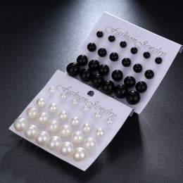 KISSWIFE 12 par/zestaw imitacja perły kolczyki dla kobiet biżuteria Bijoux Brincos Pendientes Mujer stylowy kolczyk kolczyki