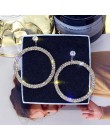 New Arrival metalowa hiperbola okrągłe kobiety Dangle kolczyki moda kobieta koreański proste kolczyki biżuteria koło